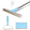 3Pcs Pet Hair Removal Kit Multi-Fabric Dog Cat Hair Scraper Lint Shaver Rake Adjustable Telescopic Rod For Carpet Rug Clothes Couch