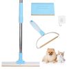 3Pcs Pet Hair Removal Kit Multi-Fabric Dog Cat Hair Scraper Lint Shaver Rake Adjustable Telescopic Rod For Carpet Rug Clothes Couch